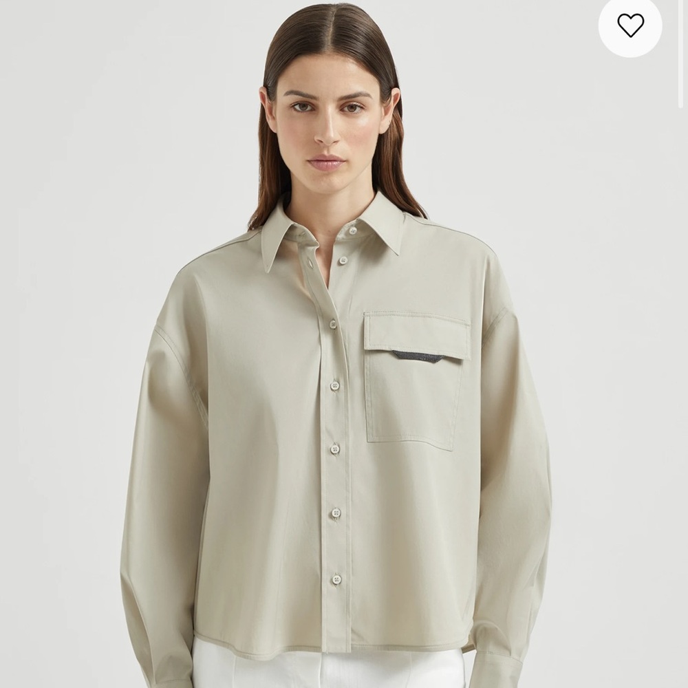 BRUNELLO CUCINELLI STRETCH POPLIN SHIRT
